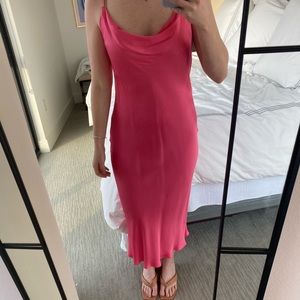Pink silky Zara dress!